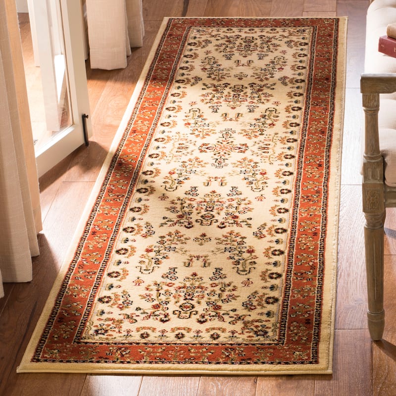 SAFAVIEH Lyndhurst Kuralay Traditional Oriental Rug - 2'3" x 12' Runner - Ivory/Rust - Runner