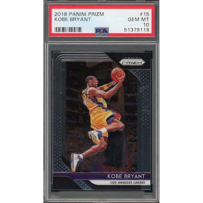 Kobe Bryant 2018 Panini Prizm Basketball Card #15 Graded PSA 10 - 8'6" x 11'6"