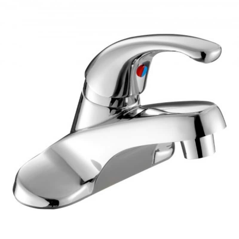 Chrome Stainless Steel Single Handle Kitchen Faucet with Press Drain - 6.30 x 5.12 x 9.06 inch - Chrome