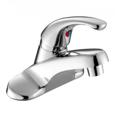 Chrome Stainless Steel Single Handle Kitchen Faucet with Press Drain - 6.30 x 5.12 x 9.06 inch