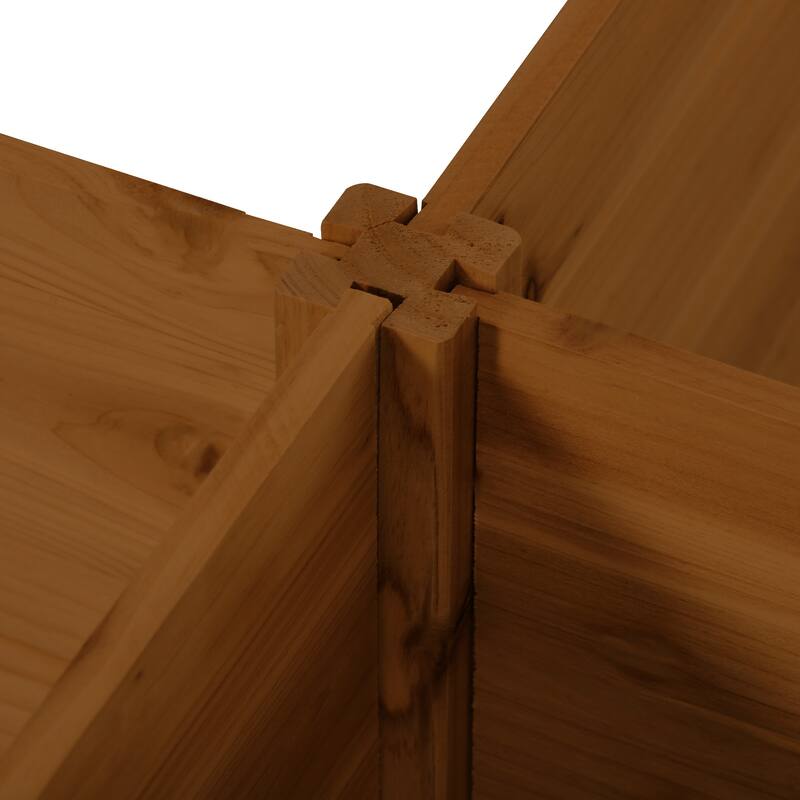 Outsunny 7.5x7.5ft DIY Raised Garden Bed, Set of 5 Large Wooden Box Planters for Outdoor Plants