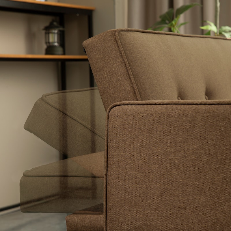 Futon Sofa Bed Convertible Couch Bed with Armrests
