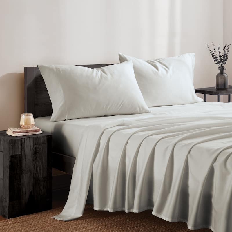 DKNY 425 Thread Count Cotton Sateen Sheet Set - Queen - Lunar Rock