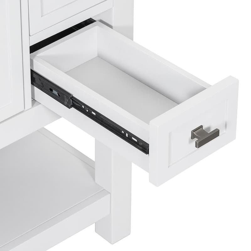 36'' Modern Bathroom Bathroom Vanity with Sink and 6 Drawers，2 Soft Closing Doors