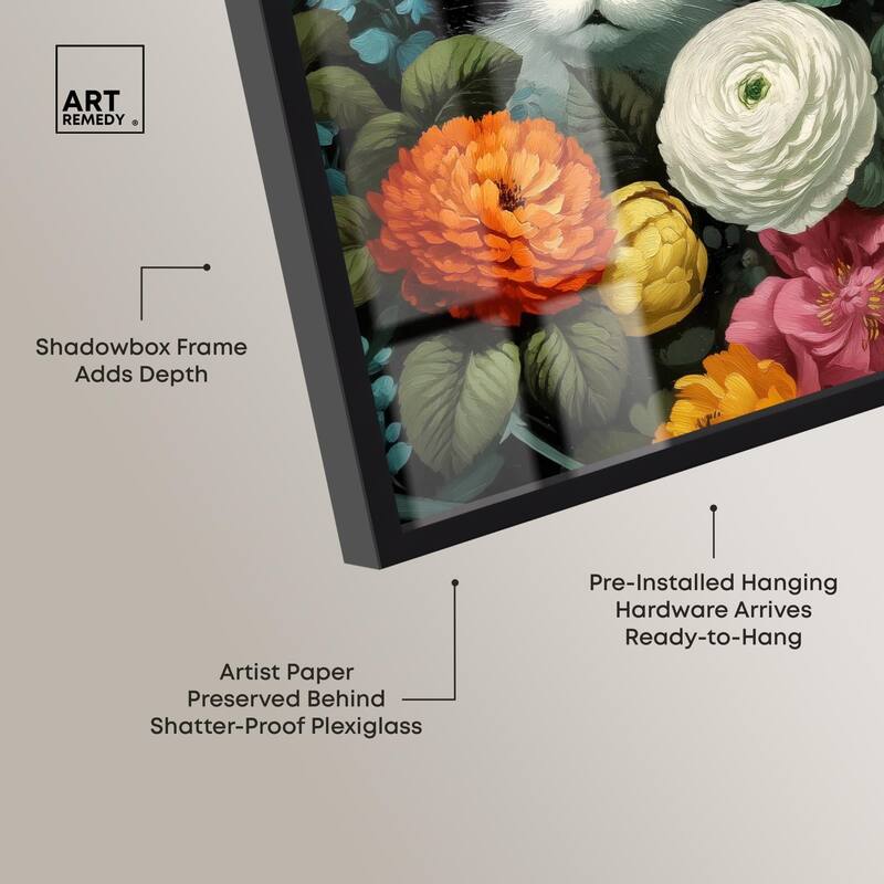 Secret Garden Cat Shadowbox by Art Remedy