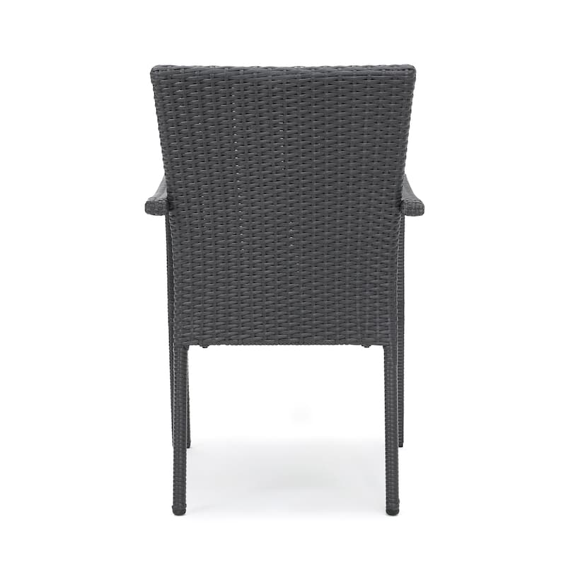 Ferris Acacia Wood and Wicker 5-piece Dining Set by Christopher Knight Home