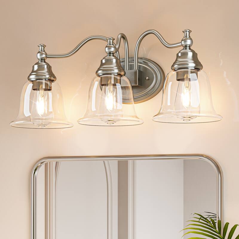 3-Light Bathroom Light Fixtures, Modern Vanity Light