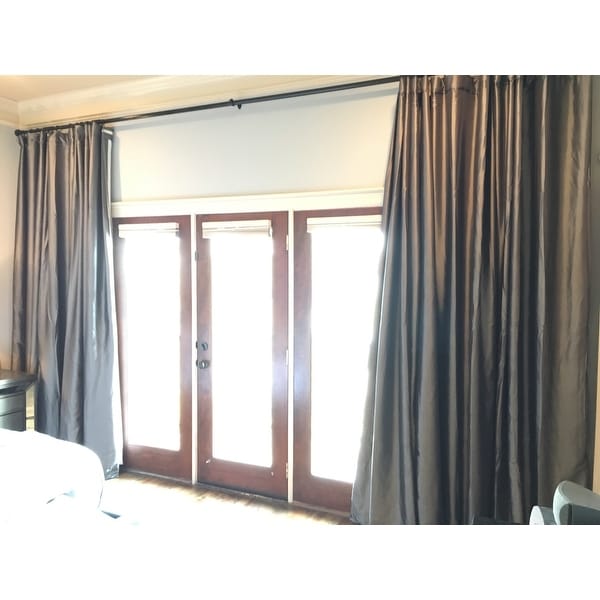 Faux Silk Taffeta Solid Blackout Single Curtain Panel On Faux Silk Taffeta Solid Blackout Single Curtain Panel On Free Shipping Today 9086835
