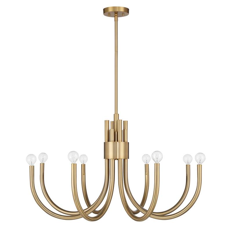 Sorrento 8-Light Chandelier - Noble Brass