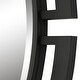 preview thumbnail 5 of 4, Quadrant Beveled Round Wall Mirror - 46" - Black