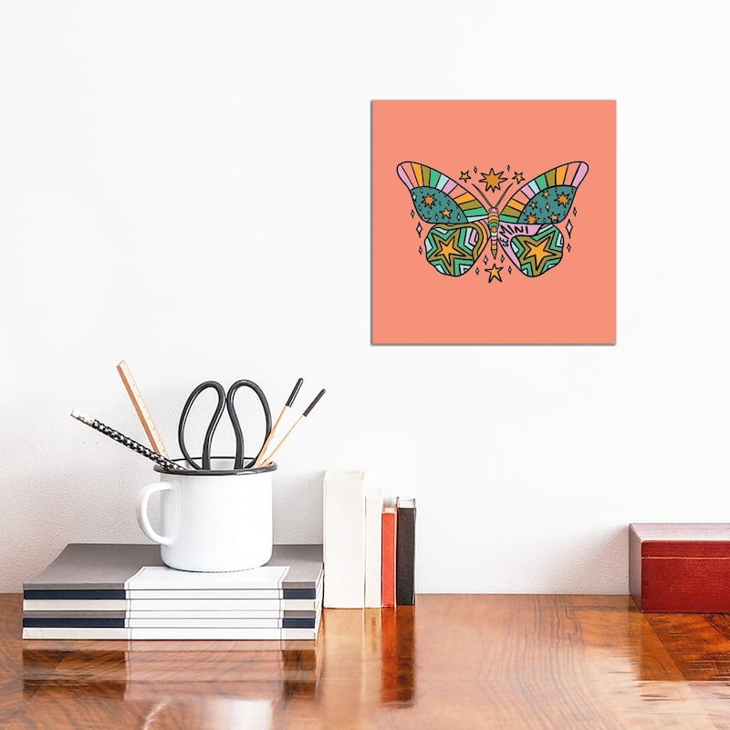 iCanvas "Gemini Butterfly" by Doodle By Meg Canvas Print - 12x12x1.5