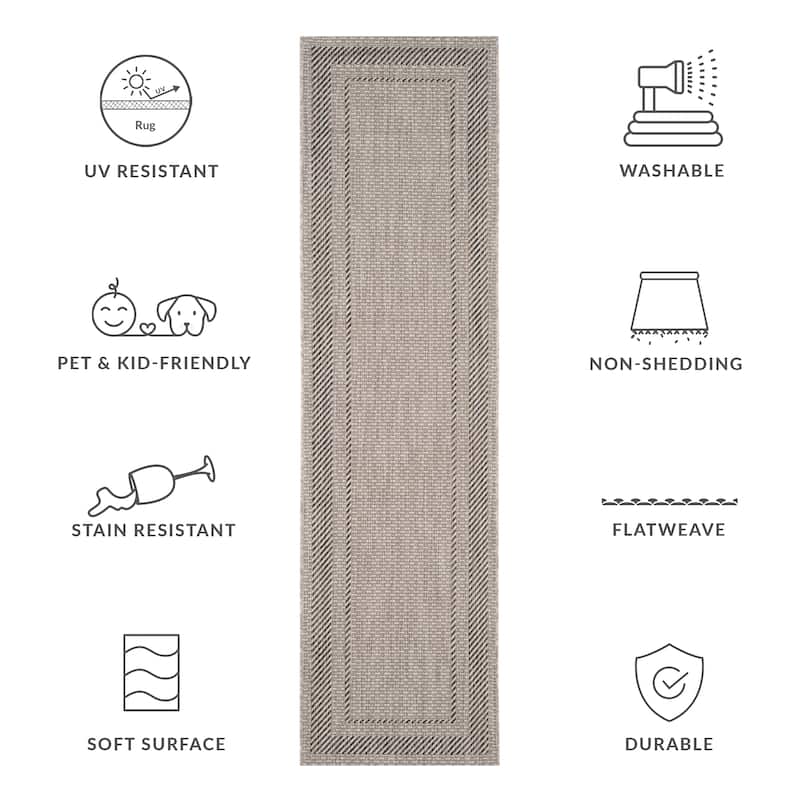 SAFAVIEH Courtyard Shpresa Indoor/ Outdoor Waterproof Patio Backyard Rug