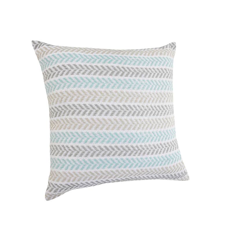Aquila Farmhouse Striped Cotton Throw Pillow by Sevita