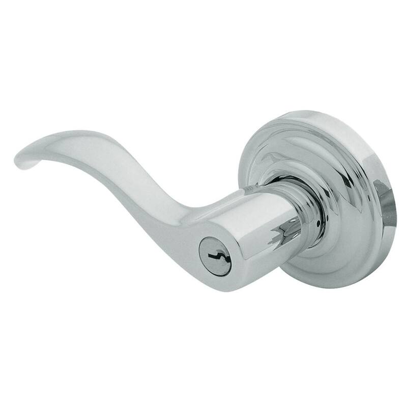 Baldwin Wave Style Single Cylinder Keyed Entry Door Knob Set with Wave