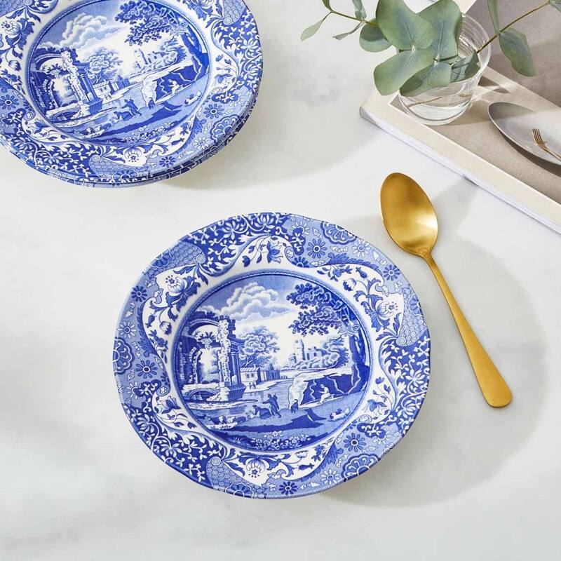 Spode Blue Italian Soup Plate - 9 inch