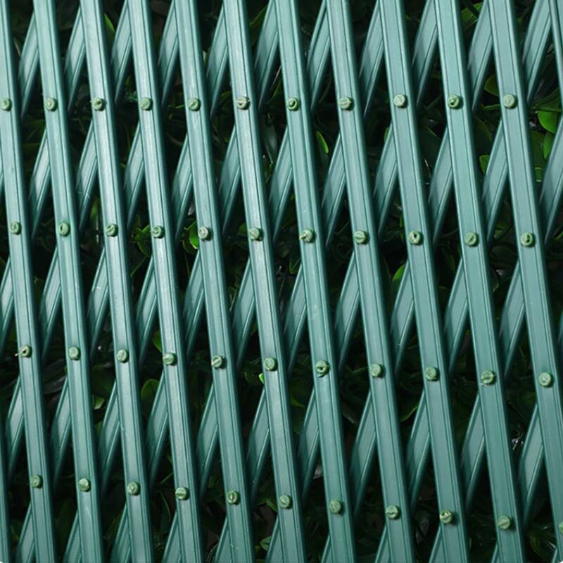 4pcs Expandable Artificial Plastic Fence Decorative Privacy Fence Screen,green leaves