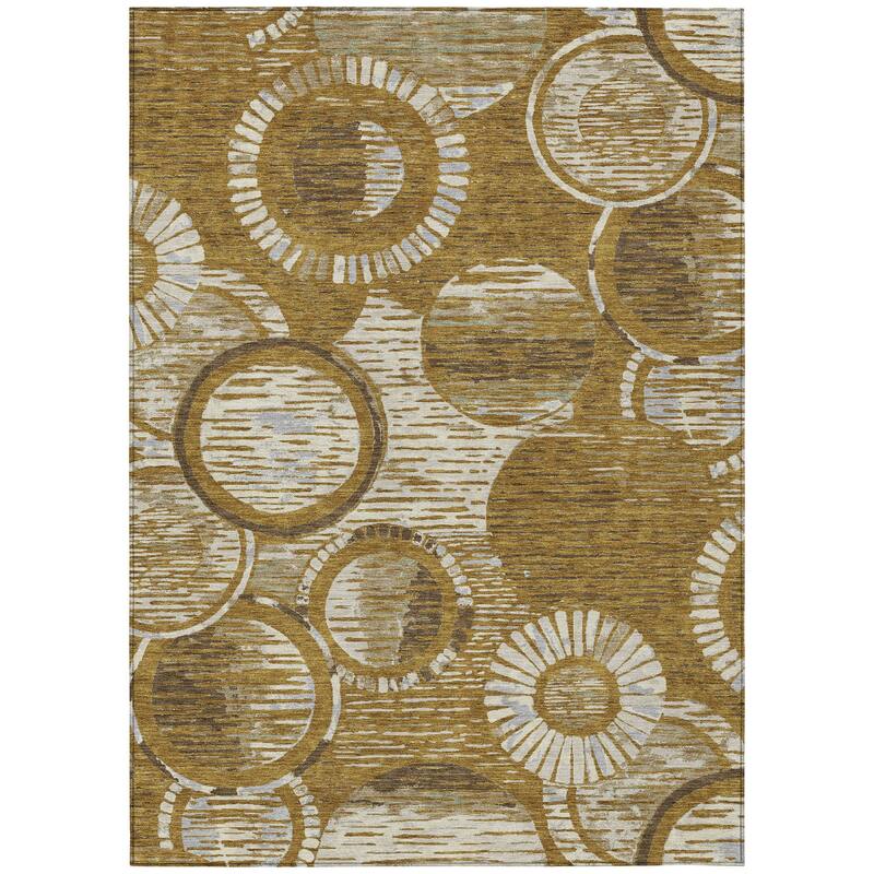 Machine Washable Indoor/ Outdoor Modern Grover Chantille Rug