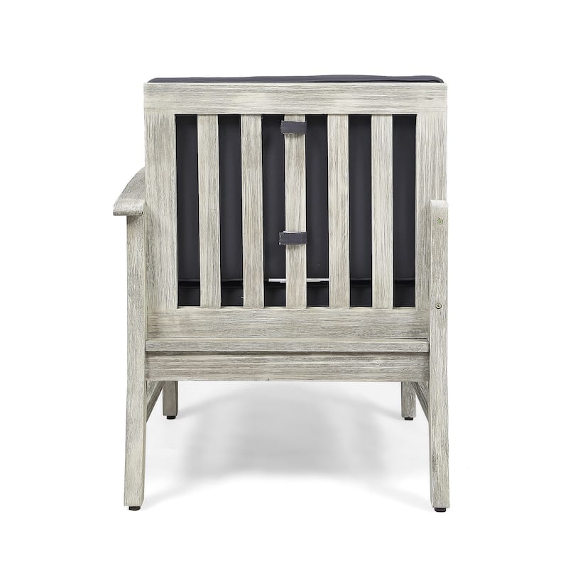 Perla Outdoor Acacia 4-pc. Cushioned Sofa and Table Set by Christopher Knight Home