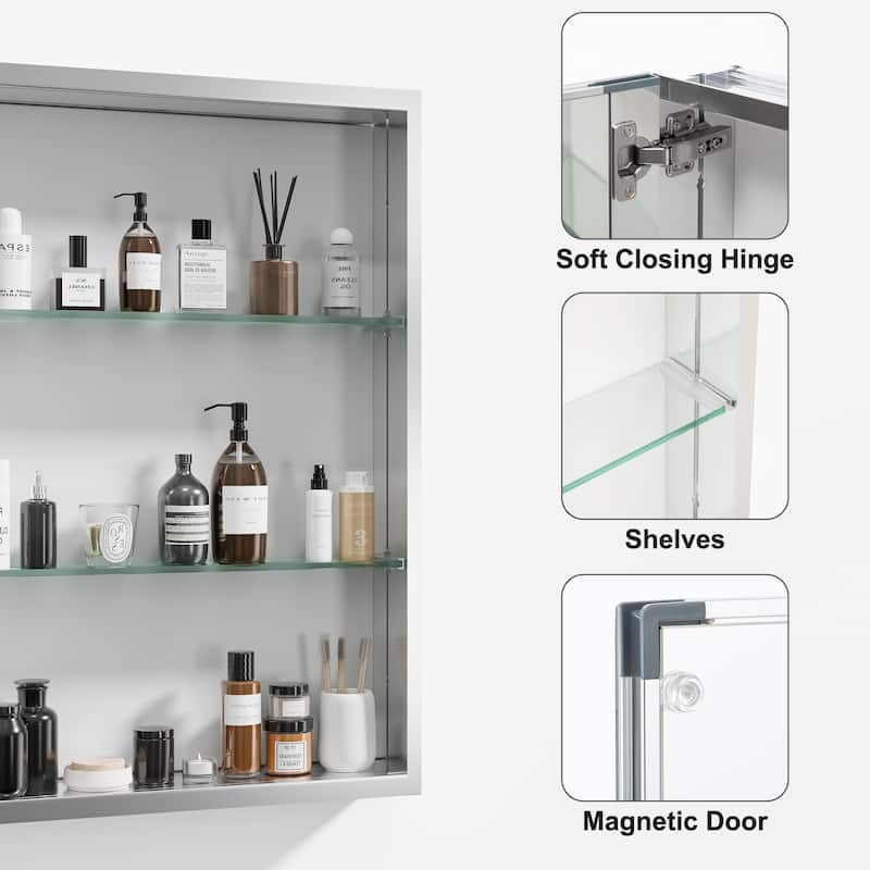 Bathroom Medicine Cabinet with Mirror - 26*20