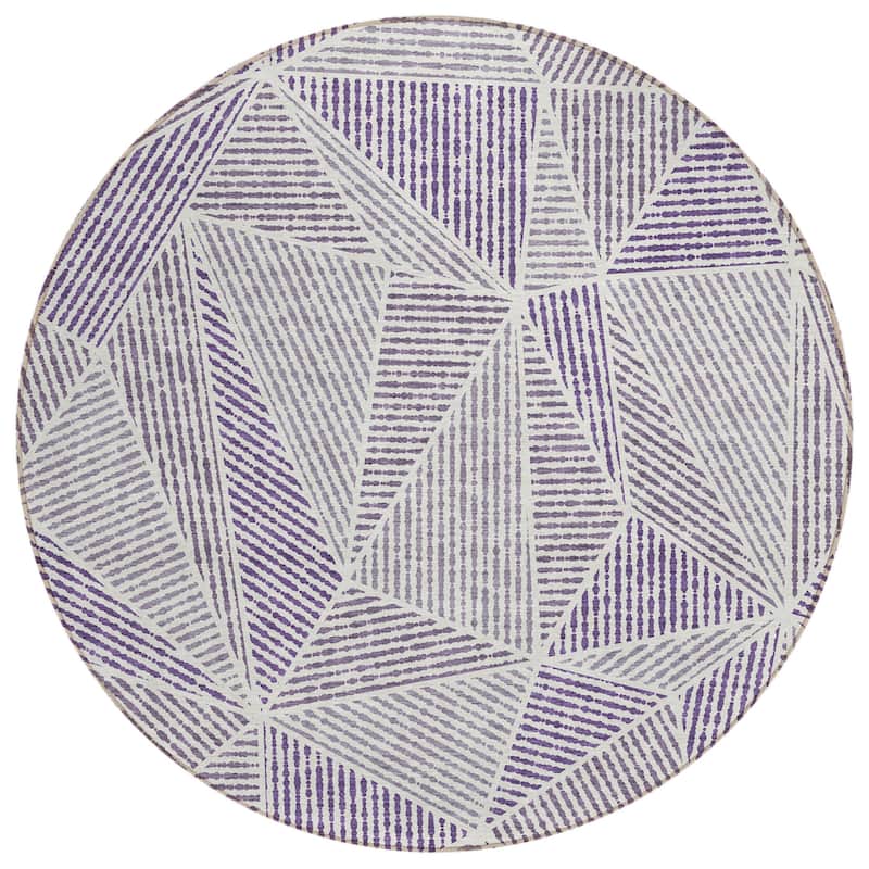 HomeRoots Geometric Transitional Rectangle Outdoor Rug