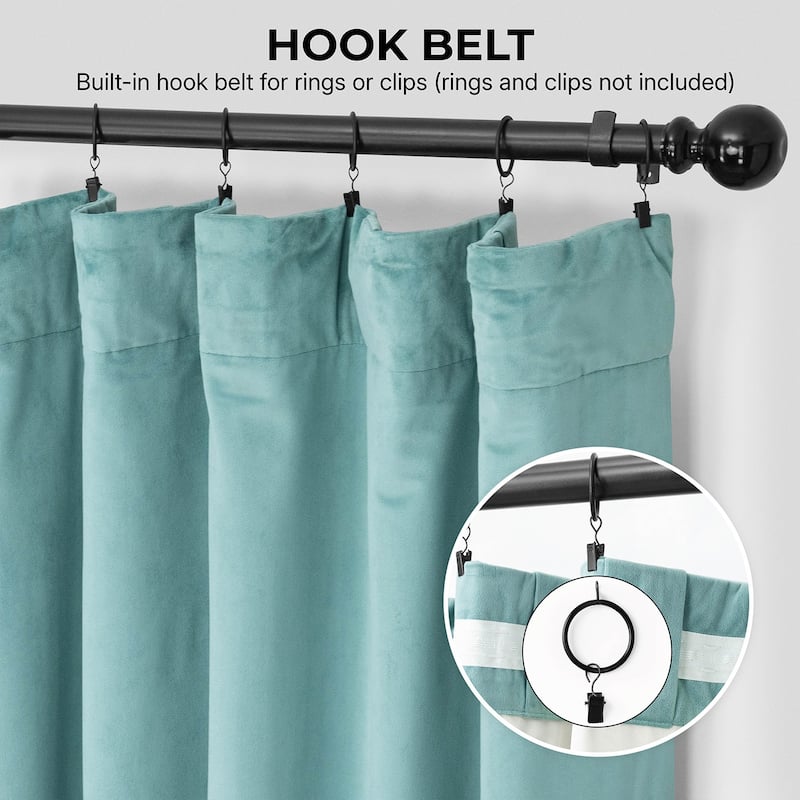 Exclusive Fabrics Signature Velvet Blackout Curtain 120 Inches Long (1 Panel)