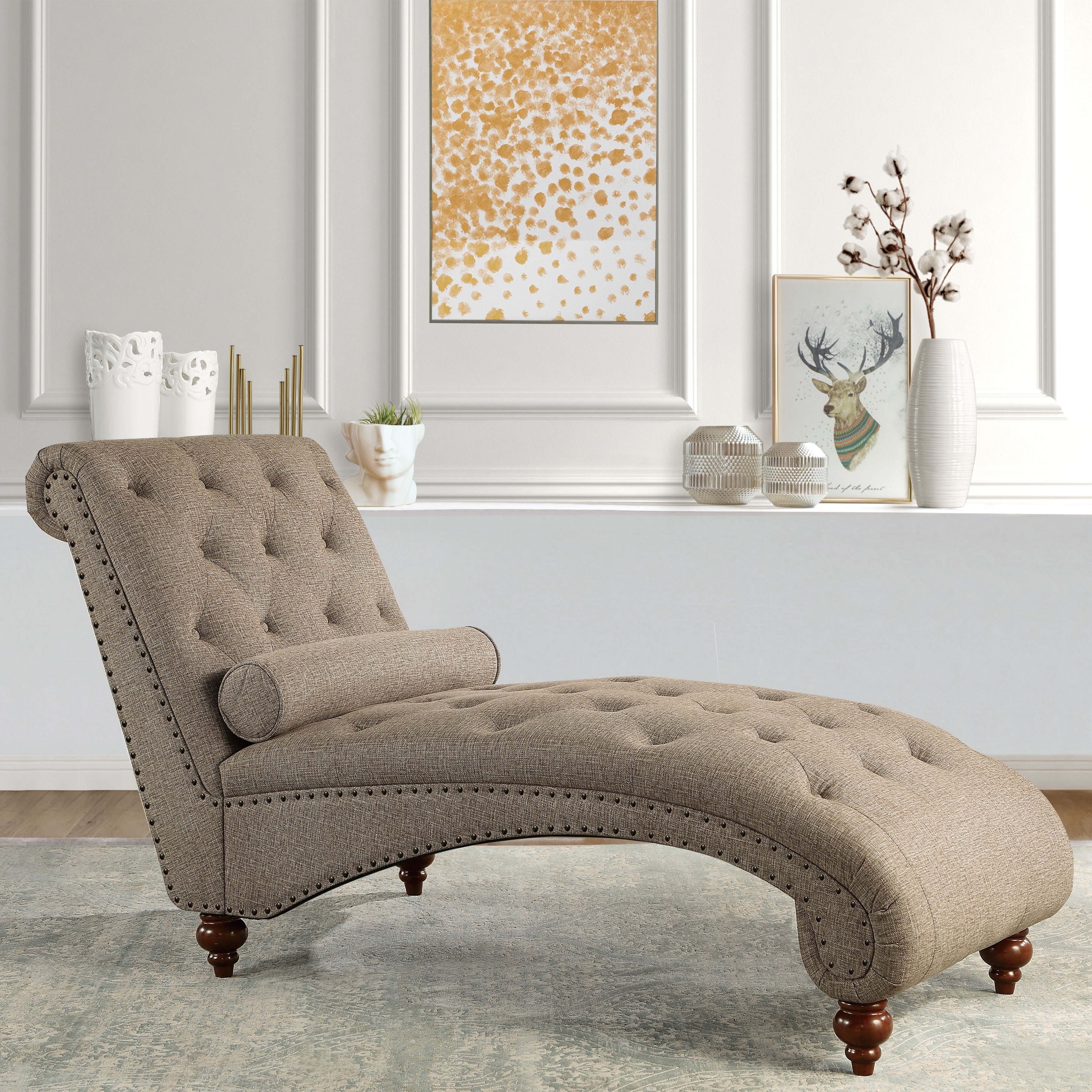 Microfiber outlet chaise lounge