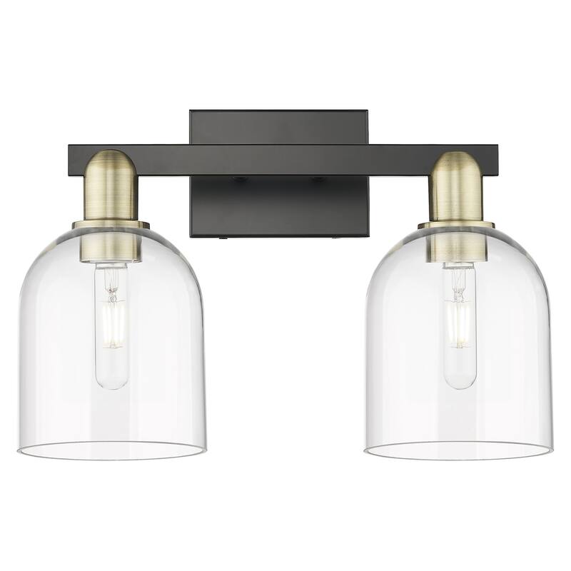 Innovations Lighting 716-2W-12-17 Bella Vanity Bella 2 Light 17" Wide - Black Antique Brass / Clear