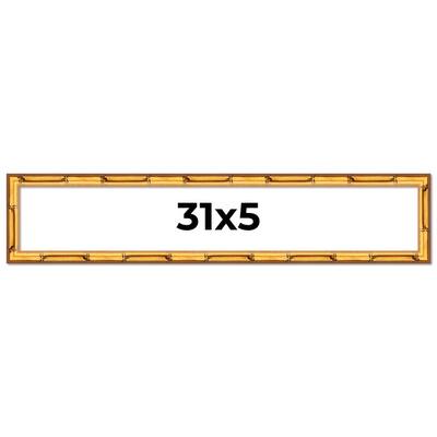 31x5 Frame Gold Bamboo Picture Frame Modern Photo Frame Includes UV Acrylic Shatter Guard Front Acid Free Foam Backing Board
