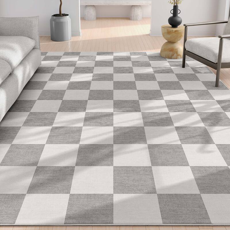Well Woven Apollo Square Modern Geometric Flat-Weave Area Rug