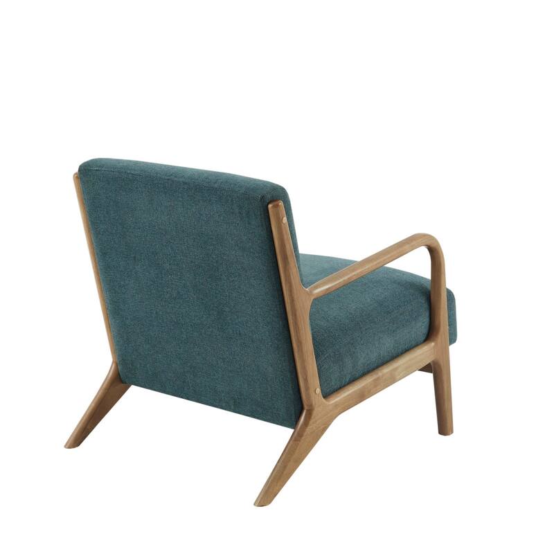 Roomfitters Mid-Century Lounge Chair with Solid Wood Frame, Upholstered Accent Seating, Living Room Chair