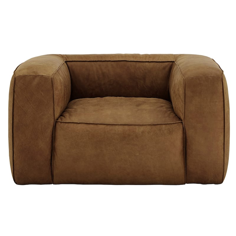 Divya Outback Leather Accent Chair by iNSPIRE Q Modern
