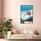 preview thumbnail 27 of 27, Oliver Gal 'Les Alpes Travel Poster' Blue Wall Art Canvas Print 36 x 54 - Black