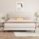 preview thumbnail 9 of 59, alazyhome Upholstered Platform Bed Frame with Button Tufting Headboard