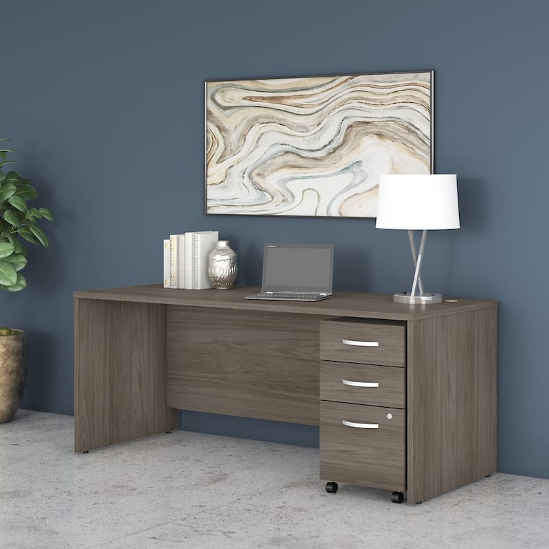 Studio C Contemporary Office Desk by Bush Business Furniture - Modern Hickory