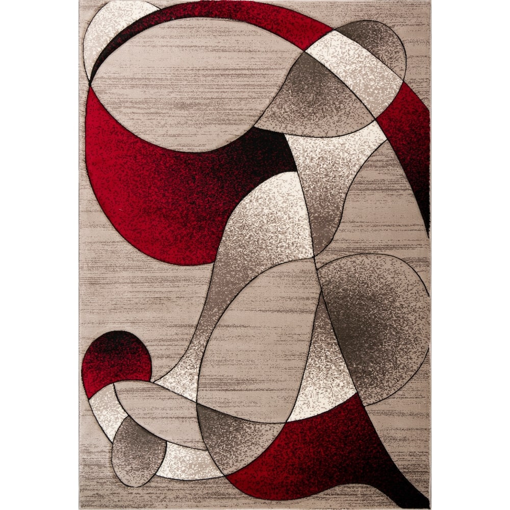 Rhodes Collection Abstract Designed Area Rug