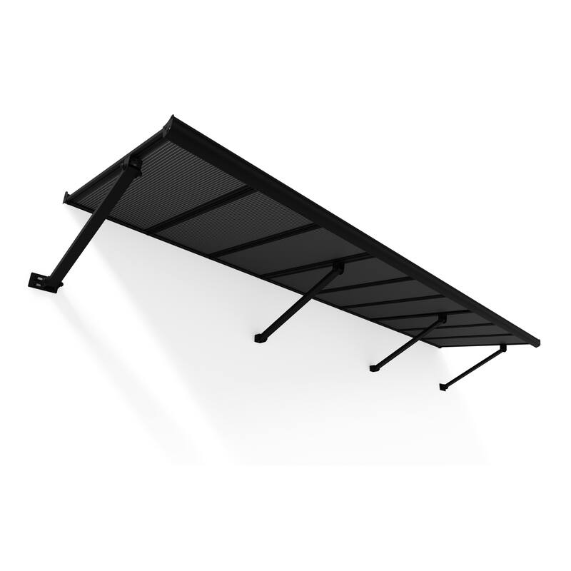 Canopia Augustine 3 ft. Black/Gray Door and Window Awning