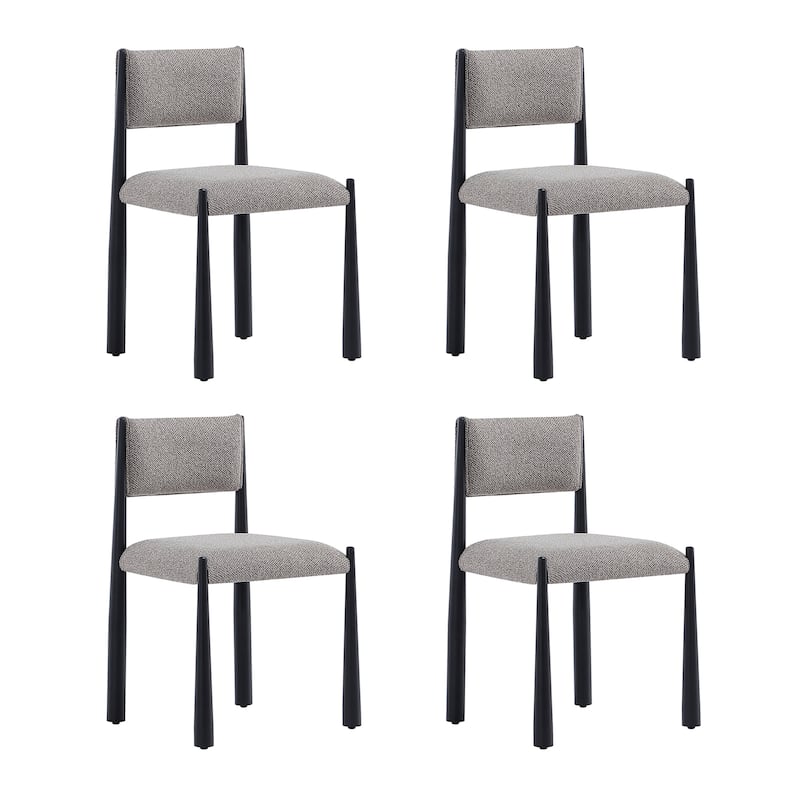 Manhattan Comfort Lennor Metal Boucle Side Chair Set of 2