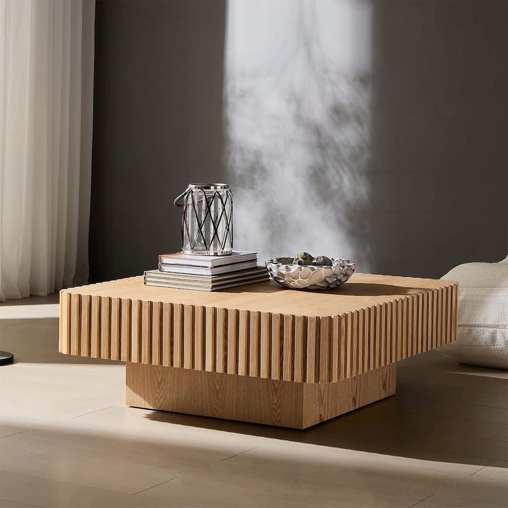 Modern Handcrafted Square Coffee Table for Living Room