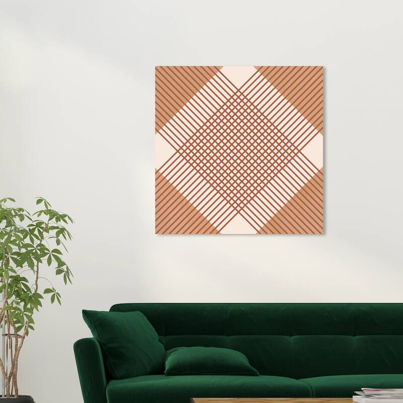 Wynwood Studio Canvas Abstract Sun Prints Notepad Brown and Cream White Modern & Contemporary Wall Art Canvas Print