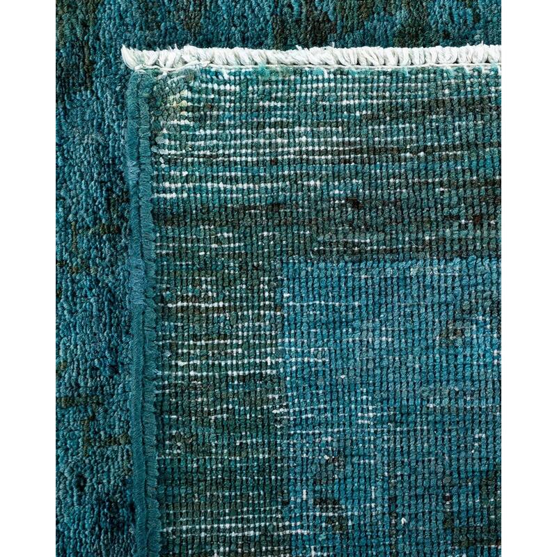 Overton Hand Knotted Wool Vintage Inspired Modern Contemporary Overdyed Brown Area Rug - 12' 1" x 14' 10"