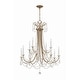 preview thumbnail 3 of 6, Karrington 12 Light Aged Brass Chandelier - 30"W x 40"H