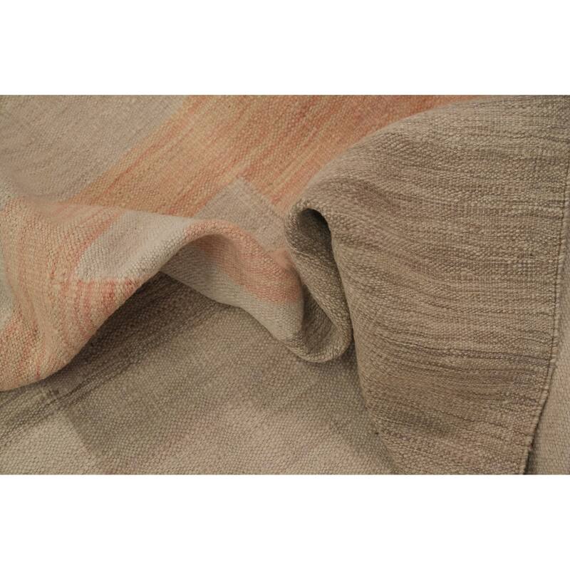 Hand Woven Southwestern Wool Beige Geometric Area Rug - 9' 10'' X 6' 7''