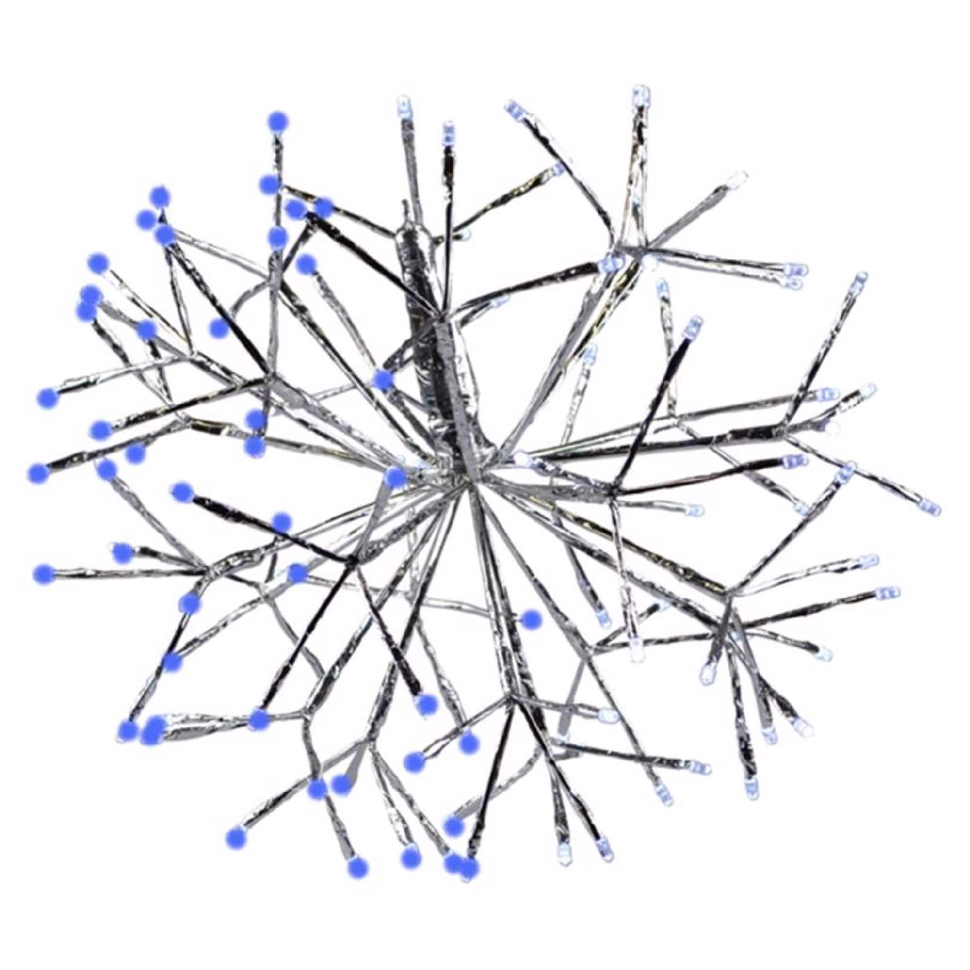 Celebrations LED Blue/Pure White Shimmering Sphere 12 in. Hanging Decor - Blue
