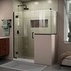 preview thumbnail 21 of 24, DreamLine Unidoor-X 60 in. W x 36 3/8 in. D x 72 in. H Frameless Hinged Shower Enclosure - 36.38" x 60" Satin Black Finish