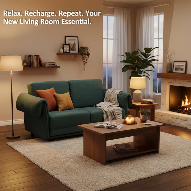 65" Loveseat Sleeper Sofa, Convertible Couch Bed Loveset Small Couchs for Living Room