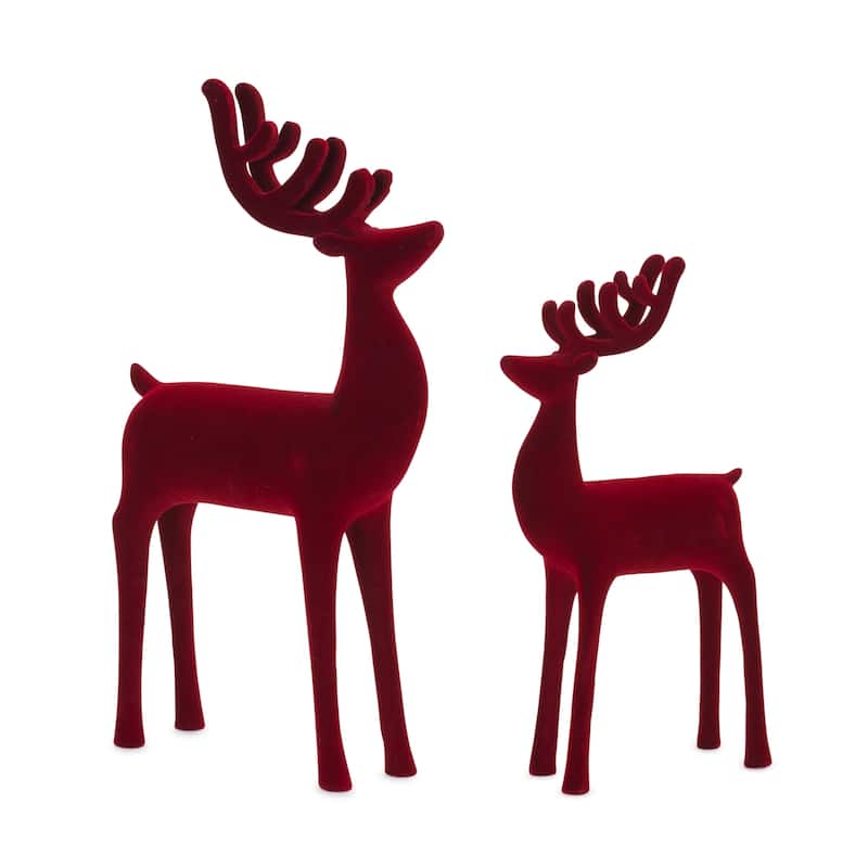 Deer Figurine (Set of 2) - Red