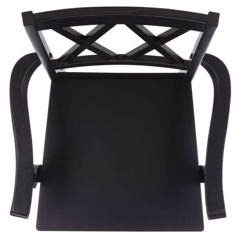 SAFAVIEH HOME Yelena Double X-Back Arm Chair - 18"W x 22"D x 39"H