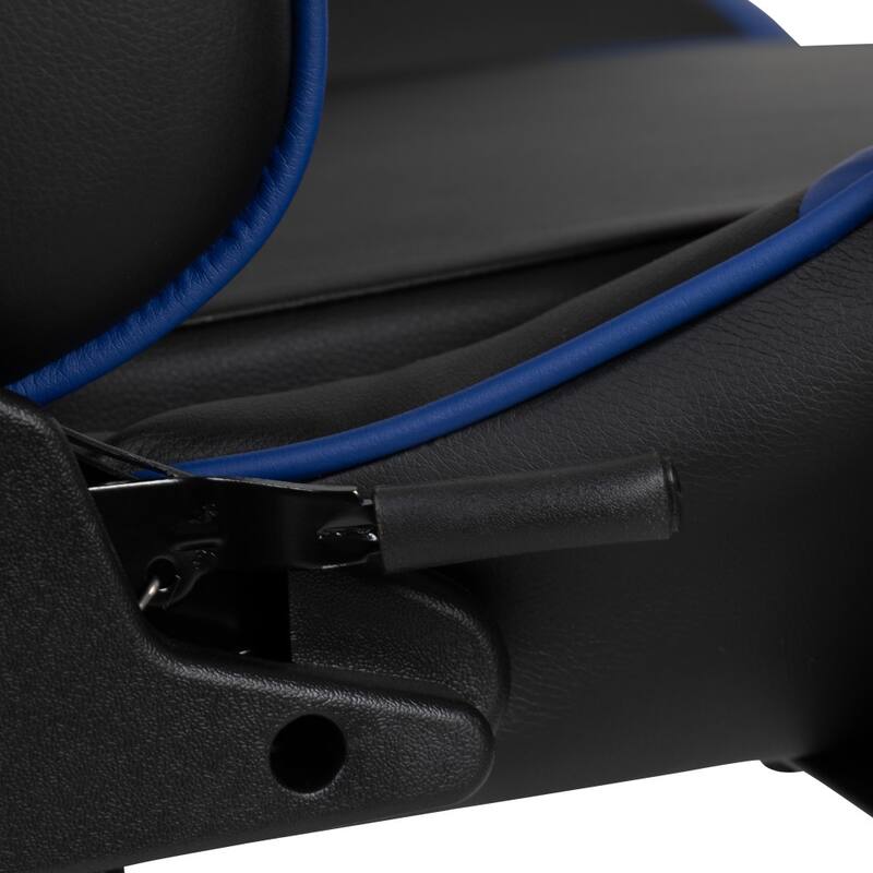 Racing Gaming Ergonomic Chair with Fully Reclining Back in Red LeatherSoft