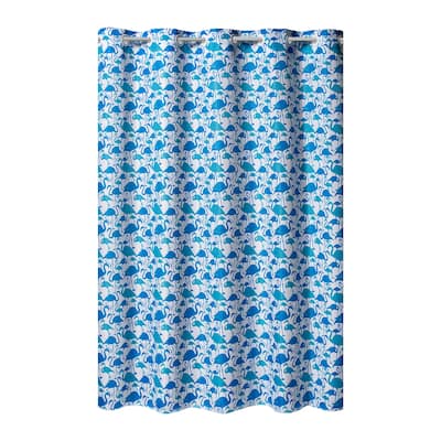 Hookless Shower Curtain 71 x 74, Flamingo Print