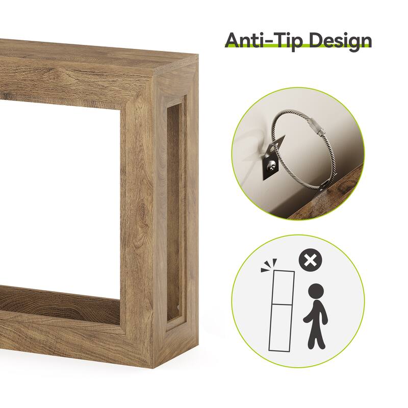 63'' 2-Tier Console Table Behind Sofa Couch for Entryway Living Room